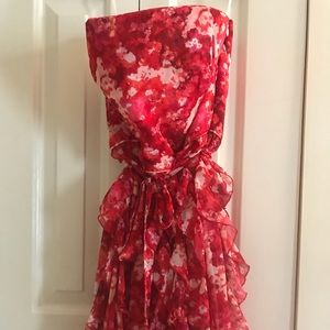 Short Pink Floral Dress